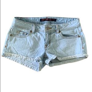 Stone Love Light Wash Distressed Denim Jean Shorts Juniors 5